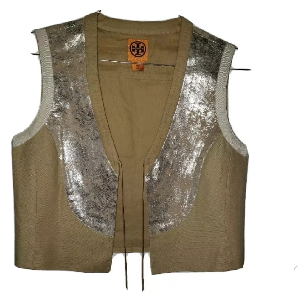 Tory Burch Vest Tie up Front Spandex BOHO SMALL